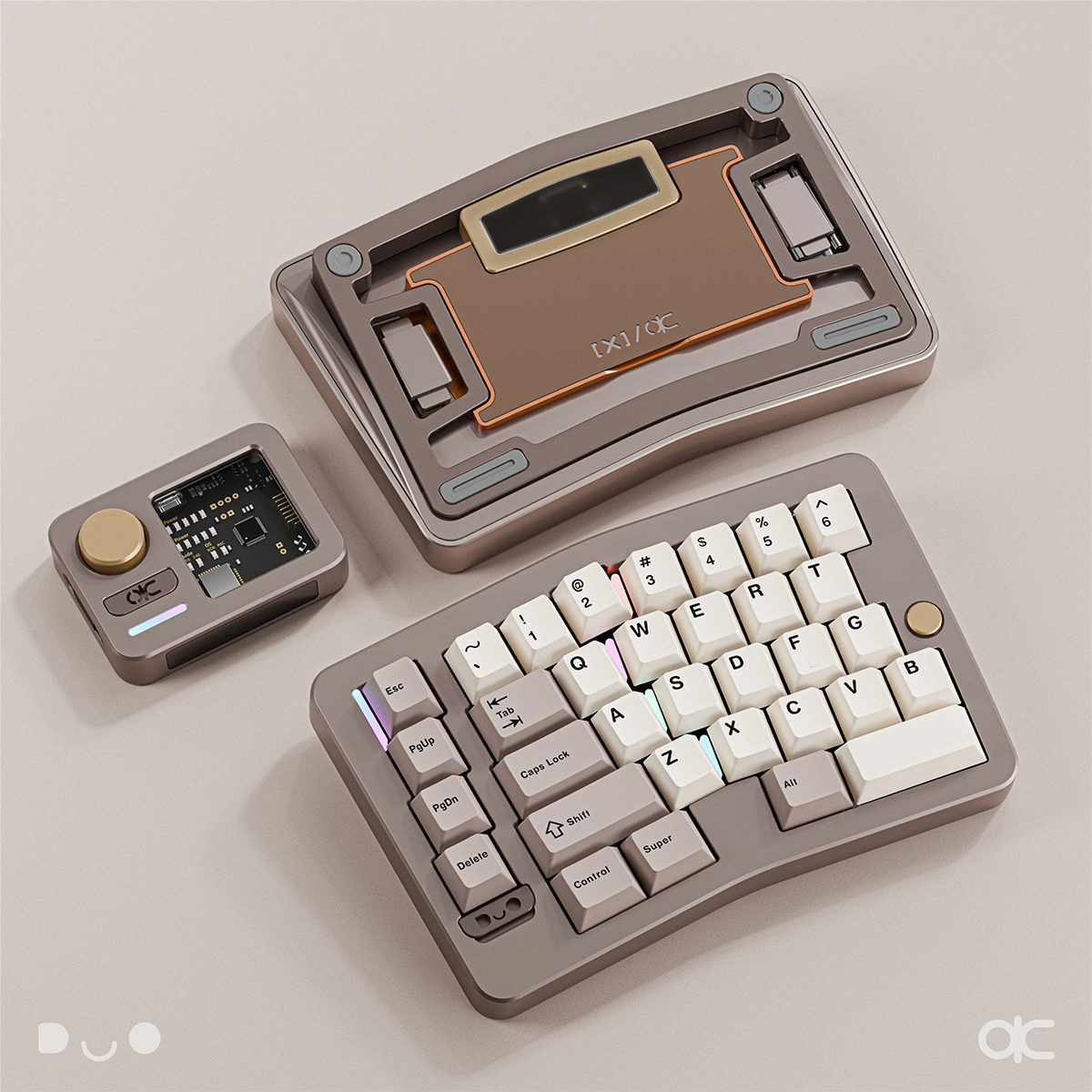 Qwertykeys QK Alice Duo Split Wireless Mechanical Keyboard Base with Wrist Rest