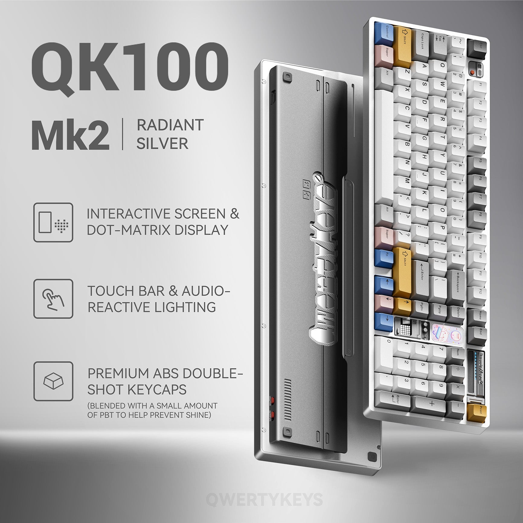 Qwertykeys QK100 Mk2 Prebuilt Wireless Mechanical Keyboard