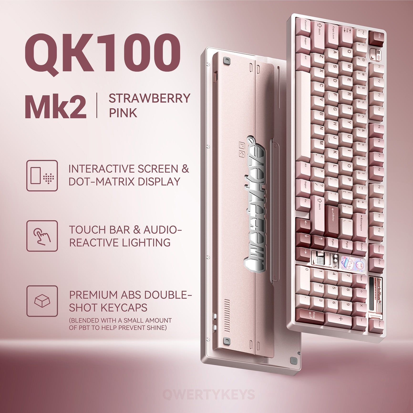 Qwertykeys QK100 Mk2 Prebuilt Wireless Mechanical Keyboard