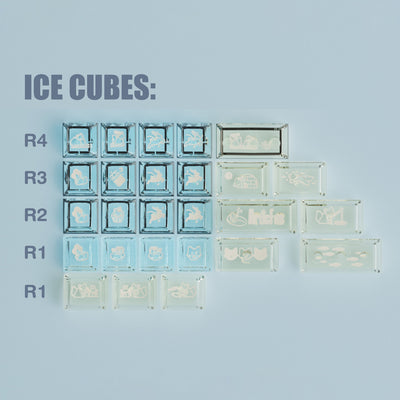 KeyByeLab Artic Fox Cherry Profile PBT+PC Keycap Set with Transparent Keycap