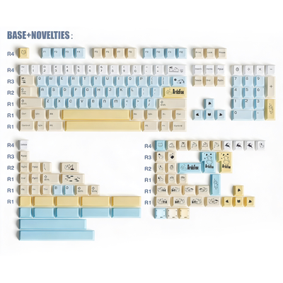 KeyByeLab Artic Fox Cherry Profile PBT+PC Keycap Set with Transparent Keycap